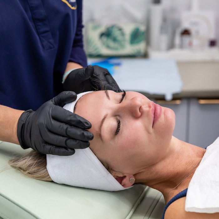 A skin treatment in progress at Bonnie Lass Beauty, Melton
