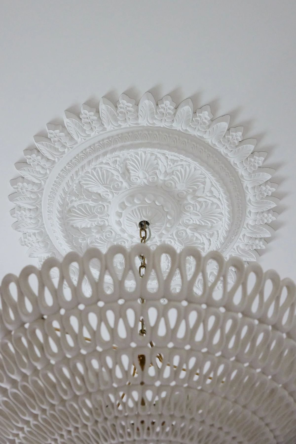 Restored plaster ceiling rose
